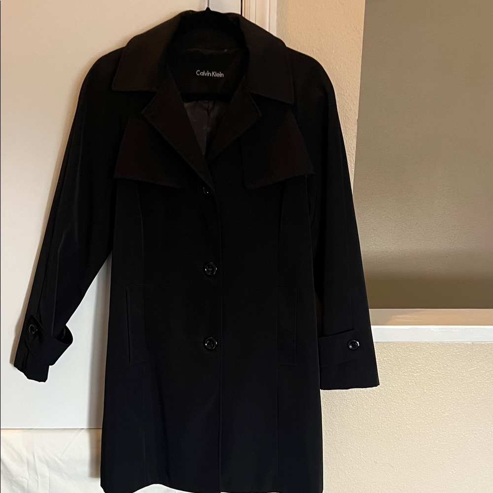 Calvin Klein Women's Classic Black Trench Coat